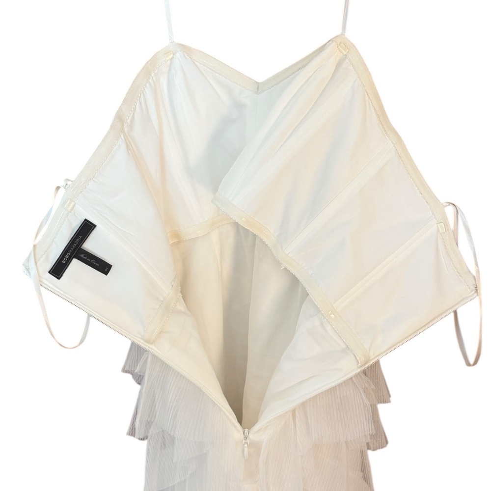 BCBGMaxAzria Strapless White Layered Dress - Picture 7 of 10